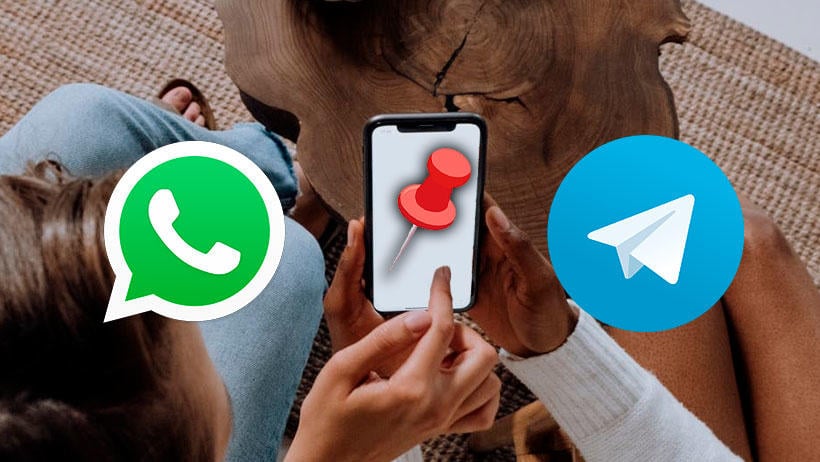 fijar conversaciones whatsapp telegram