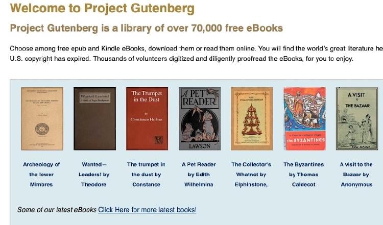 project gutenberg