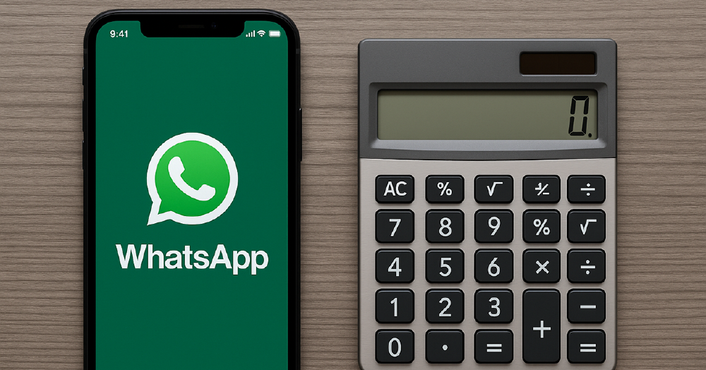 WhatsApp y calculadora