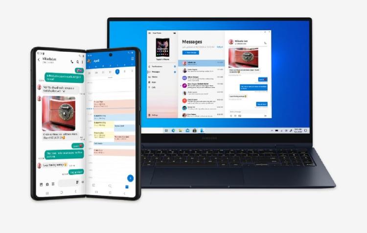 Teléfono plegable con apps de Microsoft