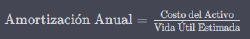 fórmula amortización fórmula amortización