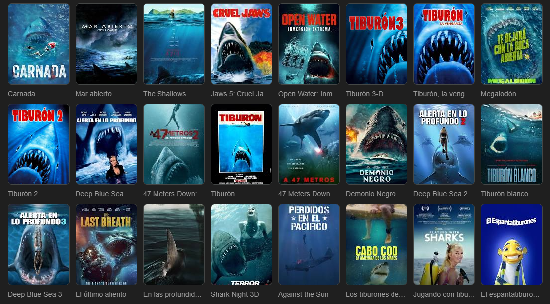 cine tiburones