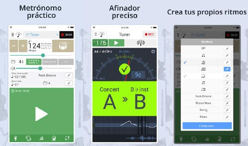 metrónomo en app móvil