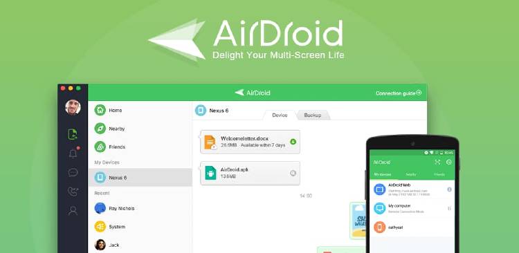 Airdroid, compartir archivos entre movil y pc