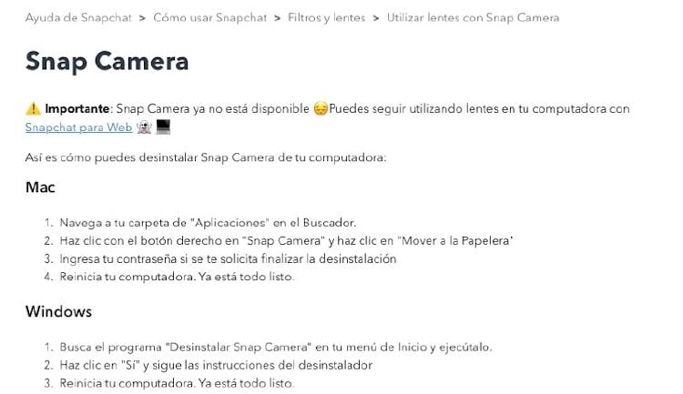 mensaje snap camera mensaje snap camera