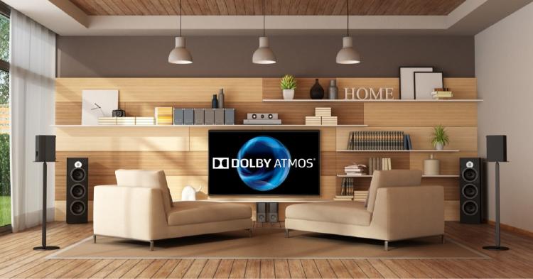 salón con Dolby Atmos salón con Dolby Atmos