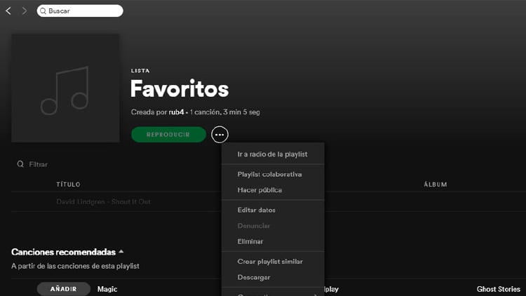 playlist colaborativa ordenador