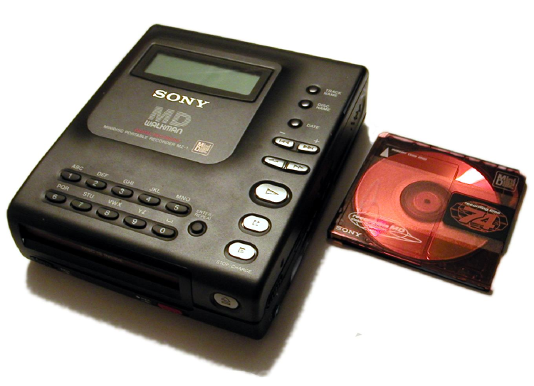 MiniDisc de Sony MiniDisc de Sony. Imagen: Wikipedia