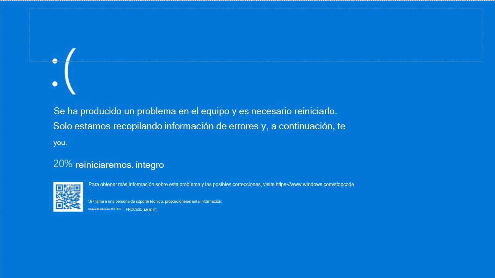 pantallazo azul windows