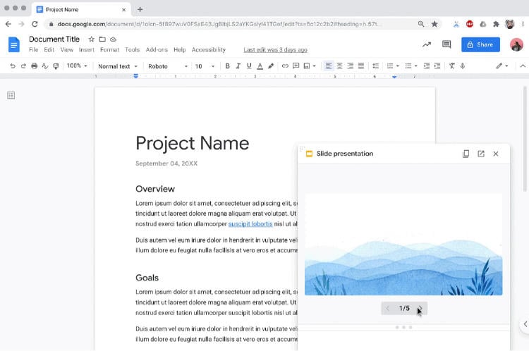 previsualización de enlaces Workspace previsualización de enlaces Workspace
