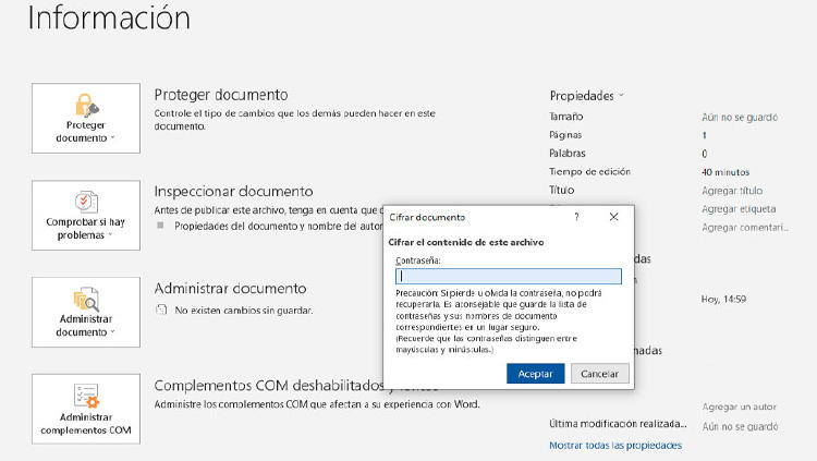 contraseña word contraseña word