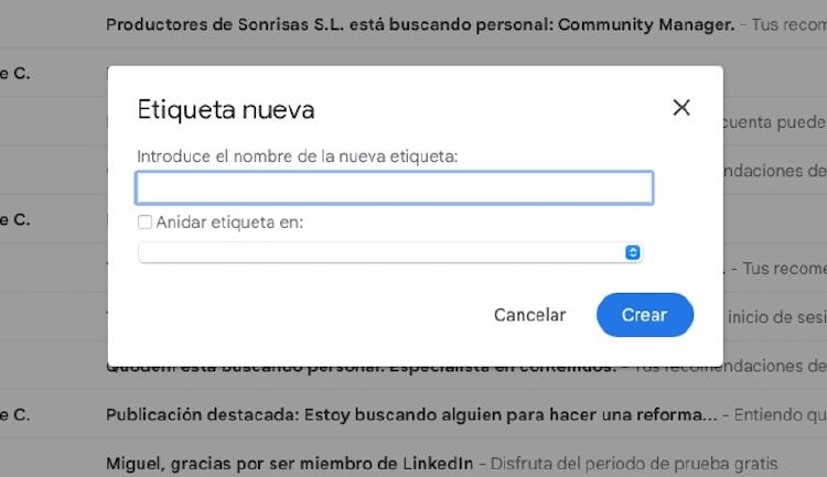 etiquetas Gmail