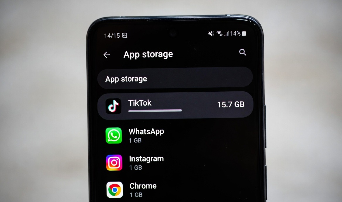 almacenamiento de apps