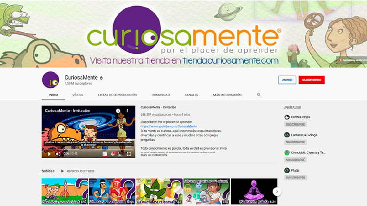 curiosamente canal youtube