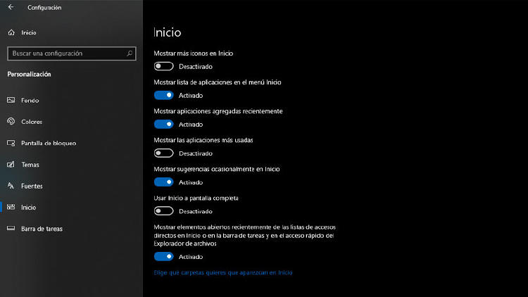 inicio windows opciones inicio windows opciones