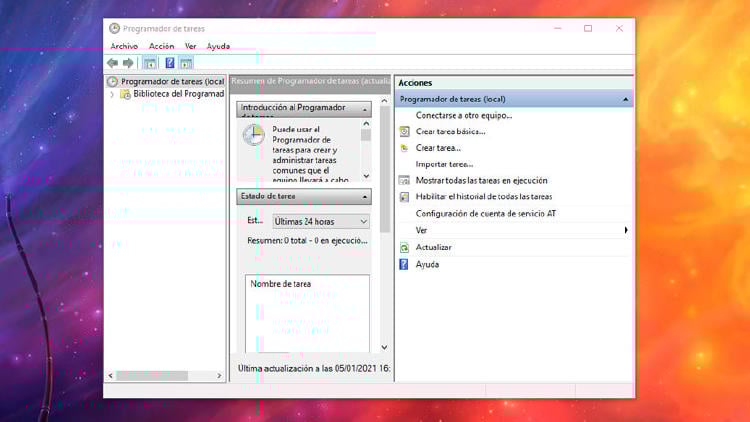 programador de tareas windows 10 programador de tareas windows 10