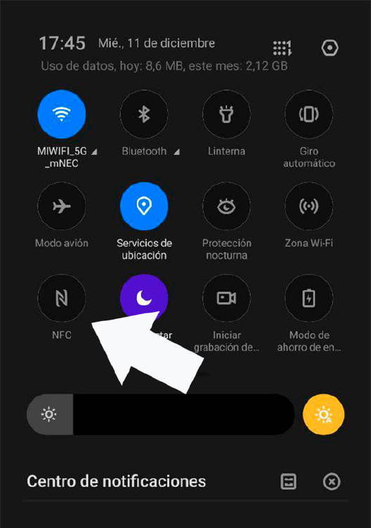 boton NFC botón NFC