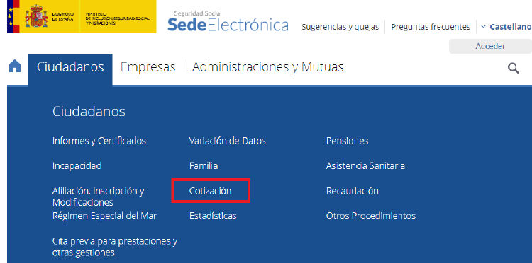 cotización Seguridad Social cotización Seguridad Social