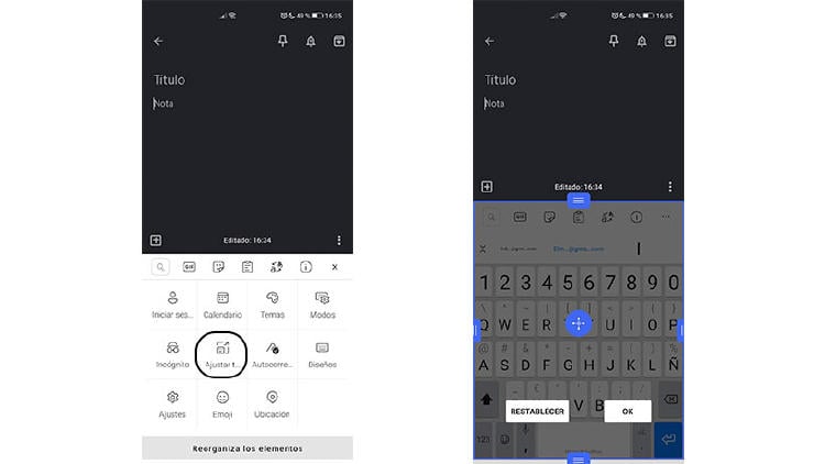 cambiar tamaño SwiftKey cambiar tamaño SwiftKey