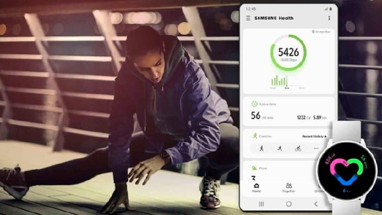 samsung health contar pasos