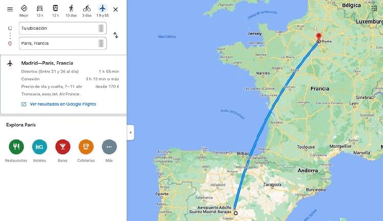 Vuelos Google Maps