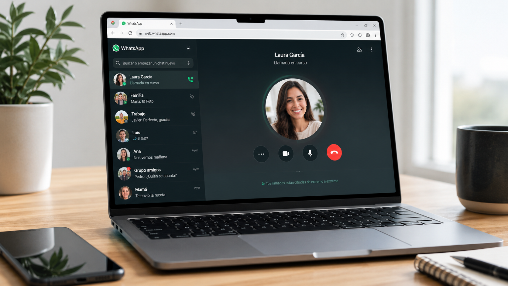 whatsapp web videollamada