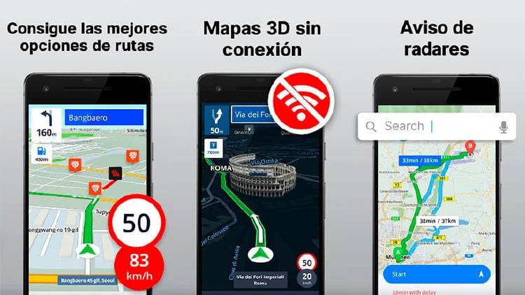 Radares y Mapas GPS sin internet