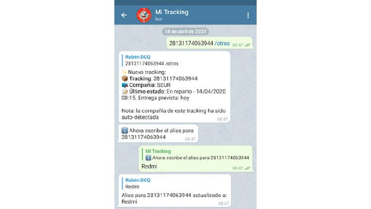 alias telegram tracking
