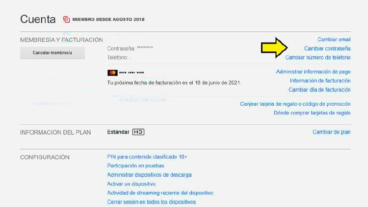 cambiar contraseña netflix cambiar contraseña netflix