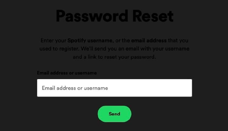 password spotify
