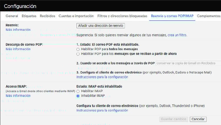 configuracion gmail reenvio configuracion gmail reenvio