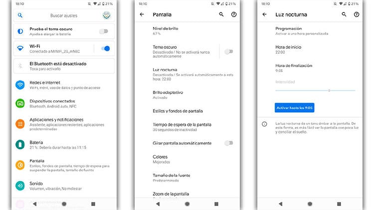 modo noche android luz nocturna modo noche android luz nocturna