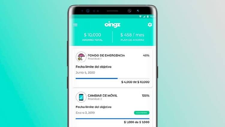 app dinero banco ahorrar oingz