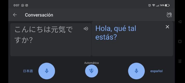 modo convsación translate