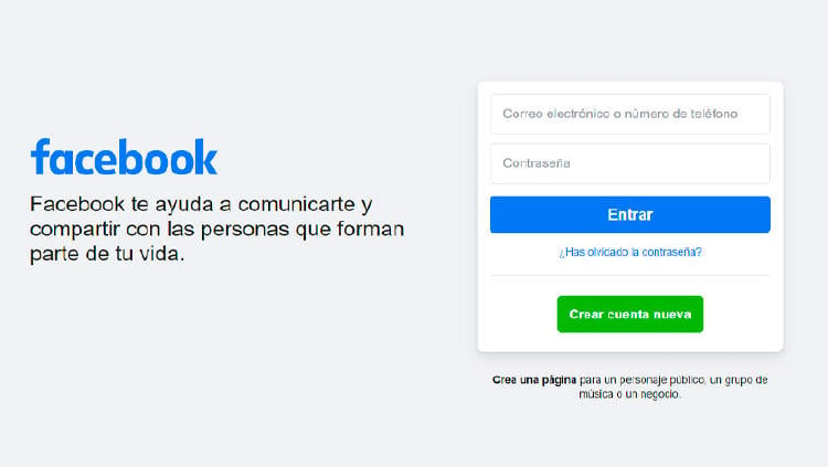 iniciar sesion facebook