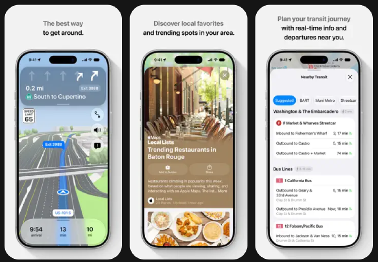 Apple Mapas Apple Mapas