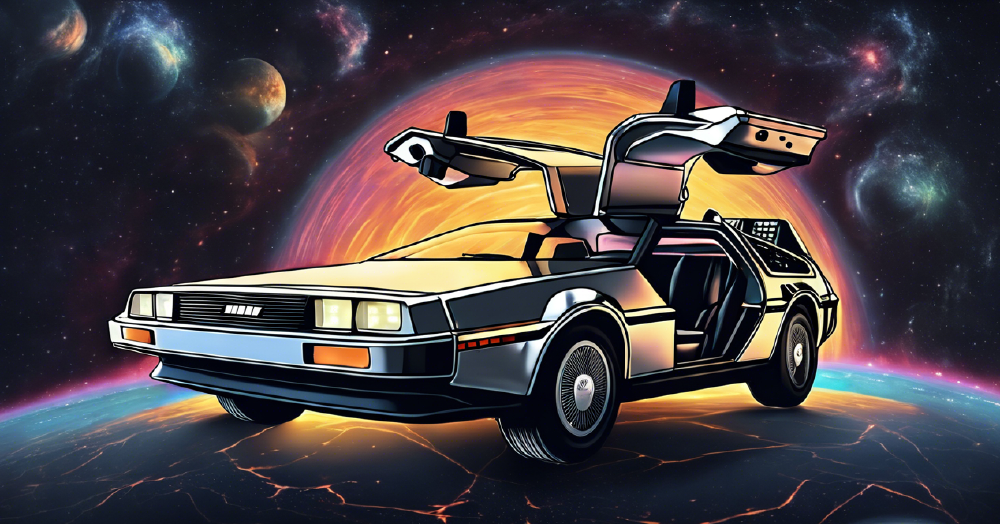 delorean viaje en el tiempo