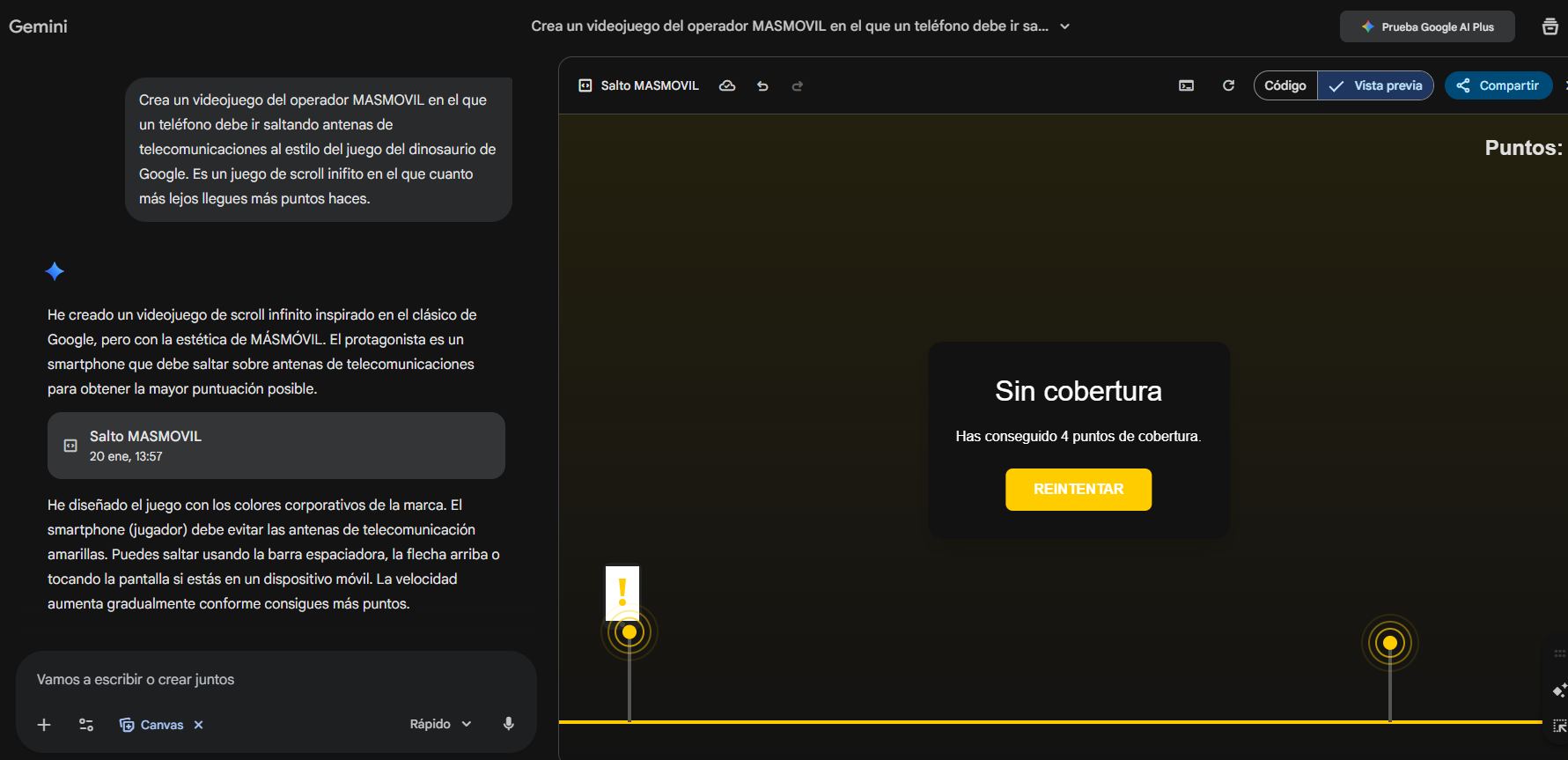 masmovil juego Gemini