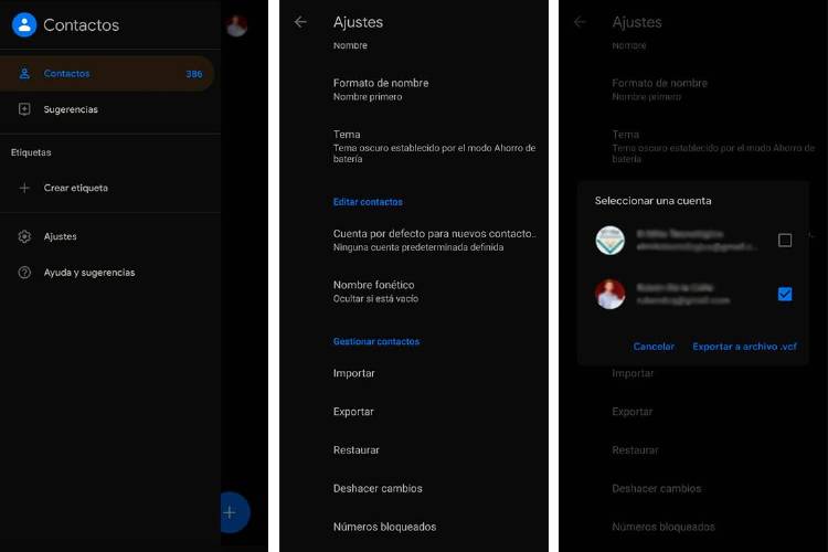 hacer copia de seguridad de los contactos hacer copia de seguridad de los contactos