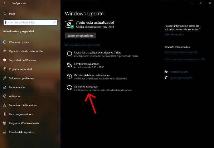 pantalla desactivar actualización Windows 10