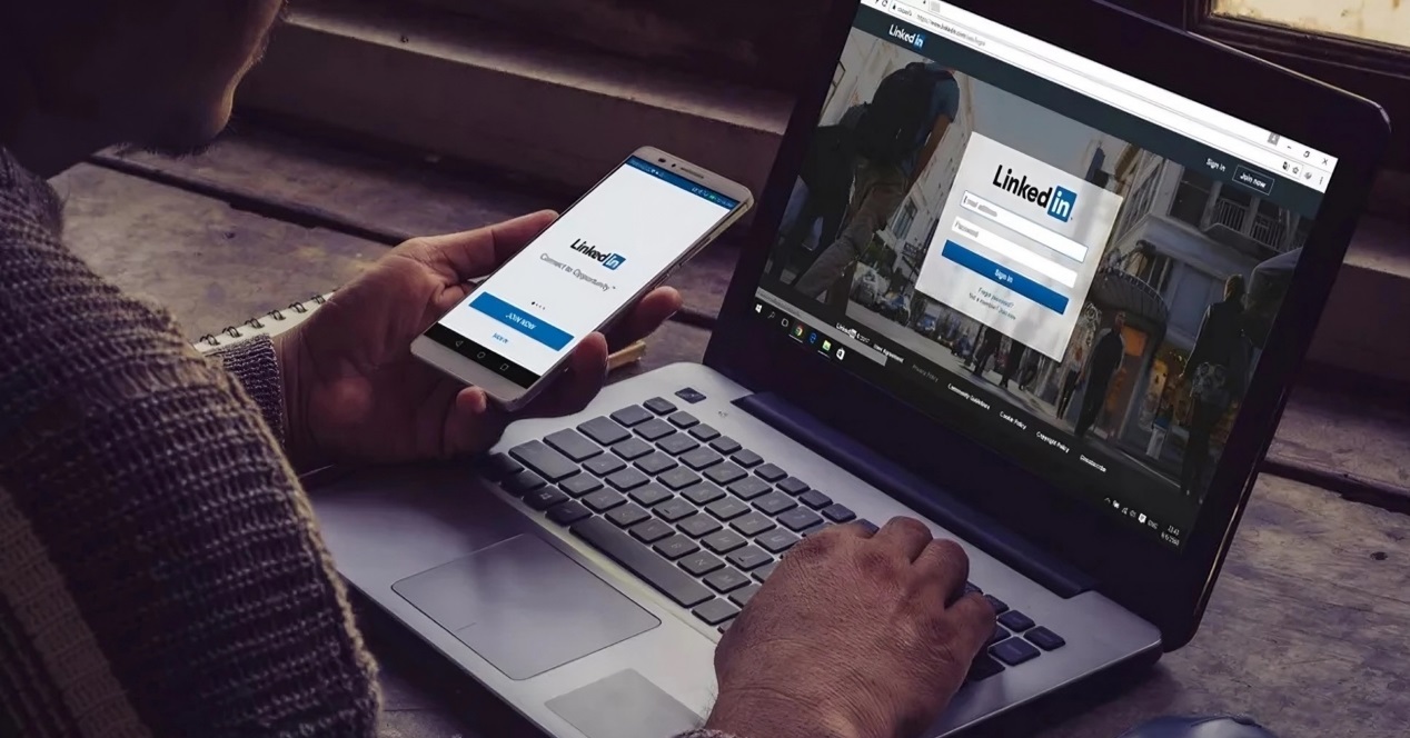 linkedin en el ordenador 