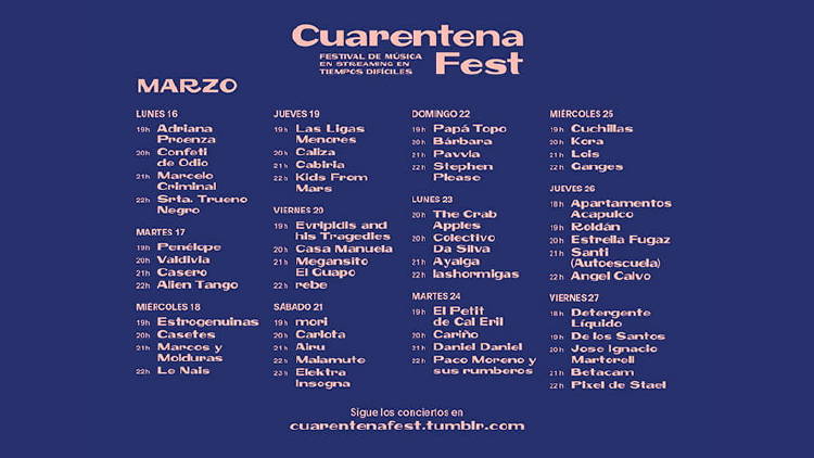Haz la cuarentena menos pesada con música en directo Haz la cuarentena menos pesada con música en directo