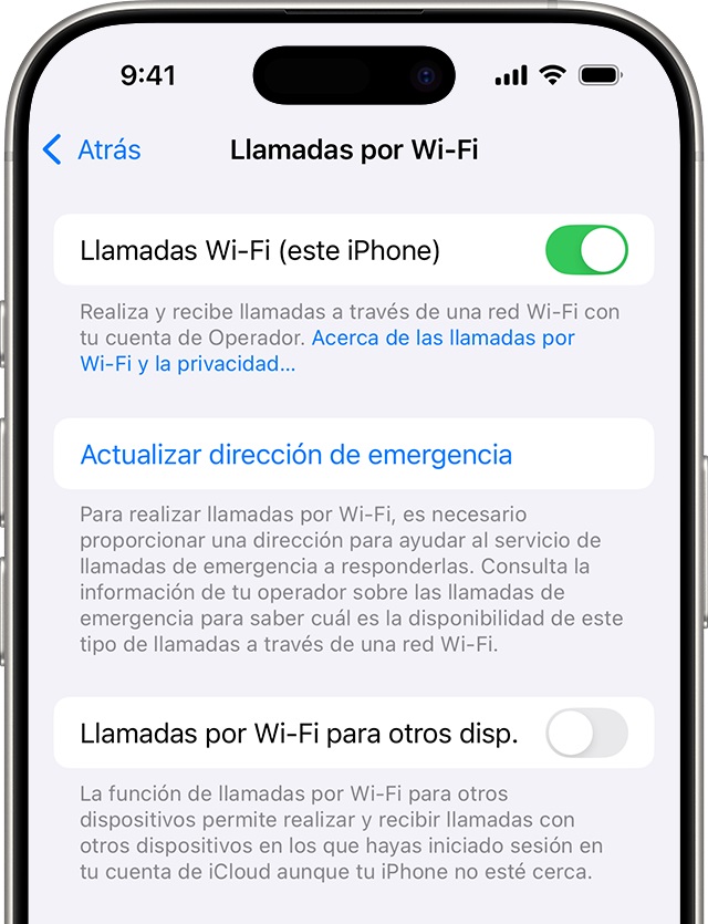 llamadas wifi iphone