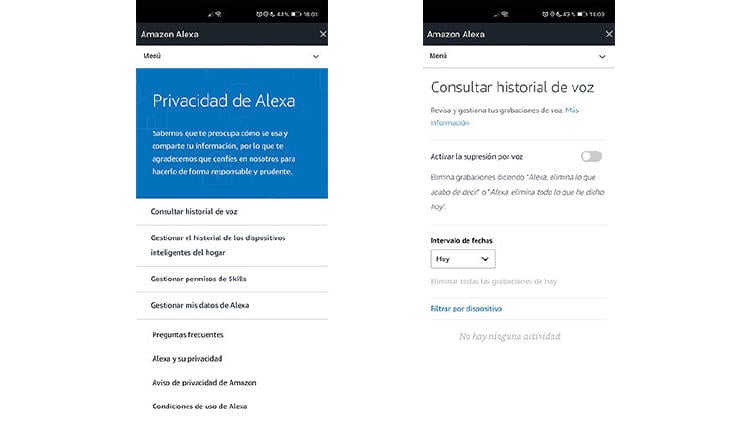 historial voz alexa historial voz alexa