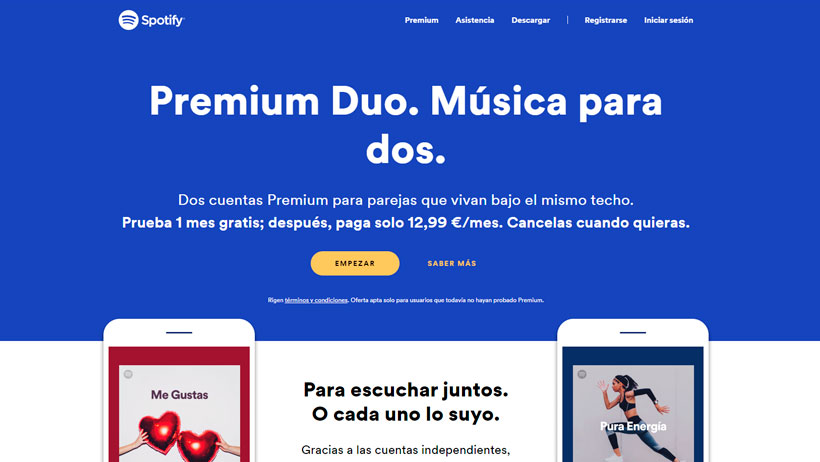 Spotify Premium Duo? ¿Y por qué no poner un precio equitativo