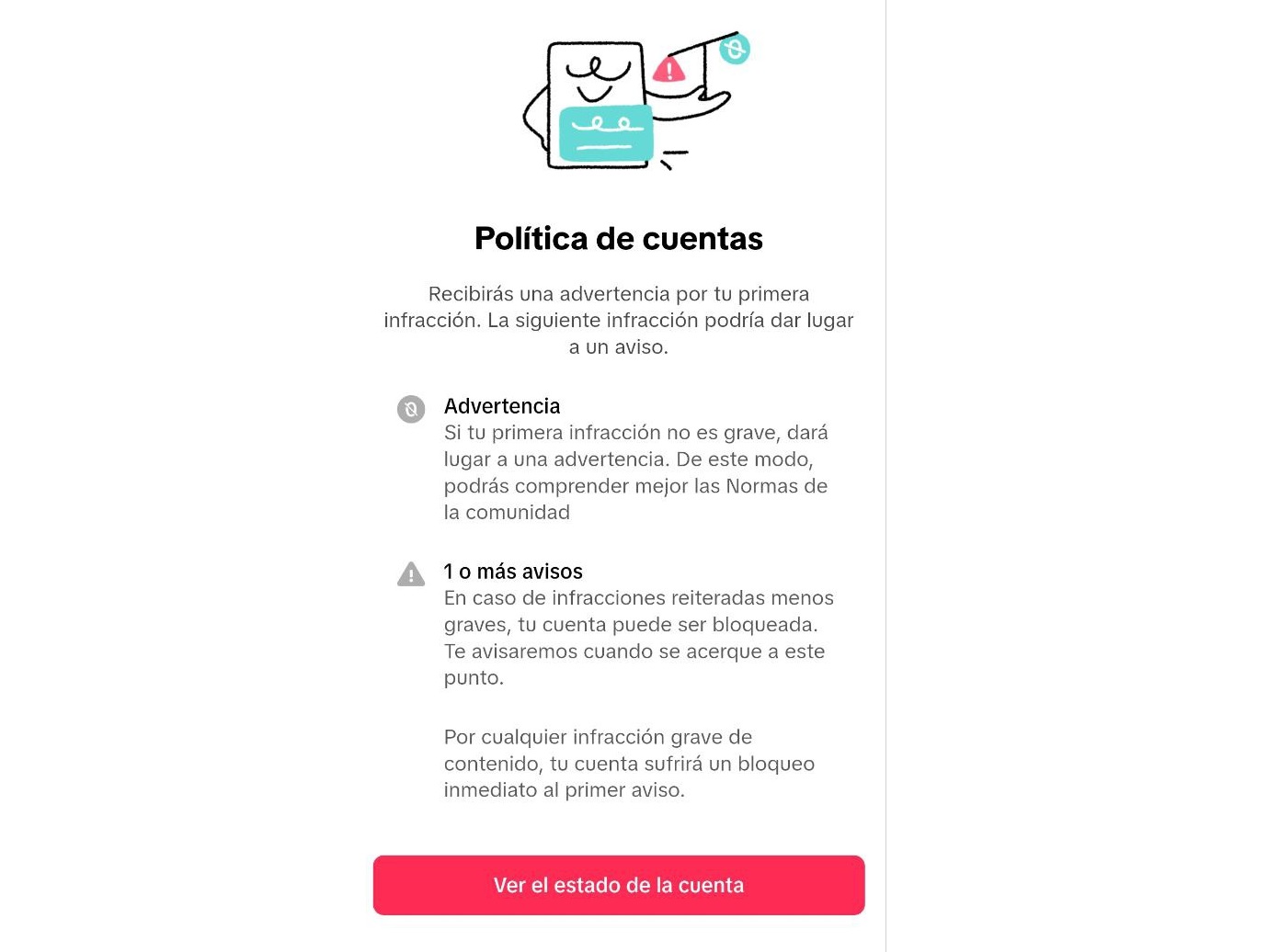 tiktok advertencia