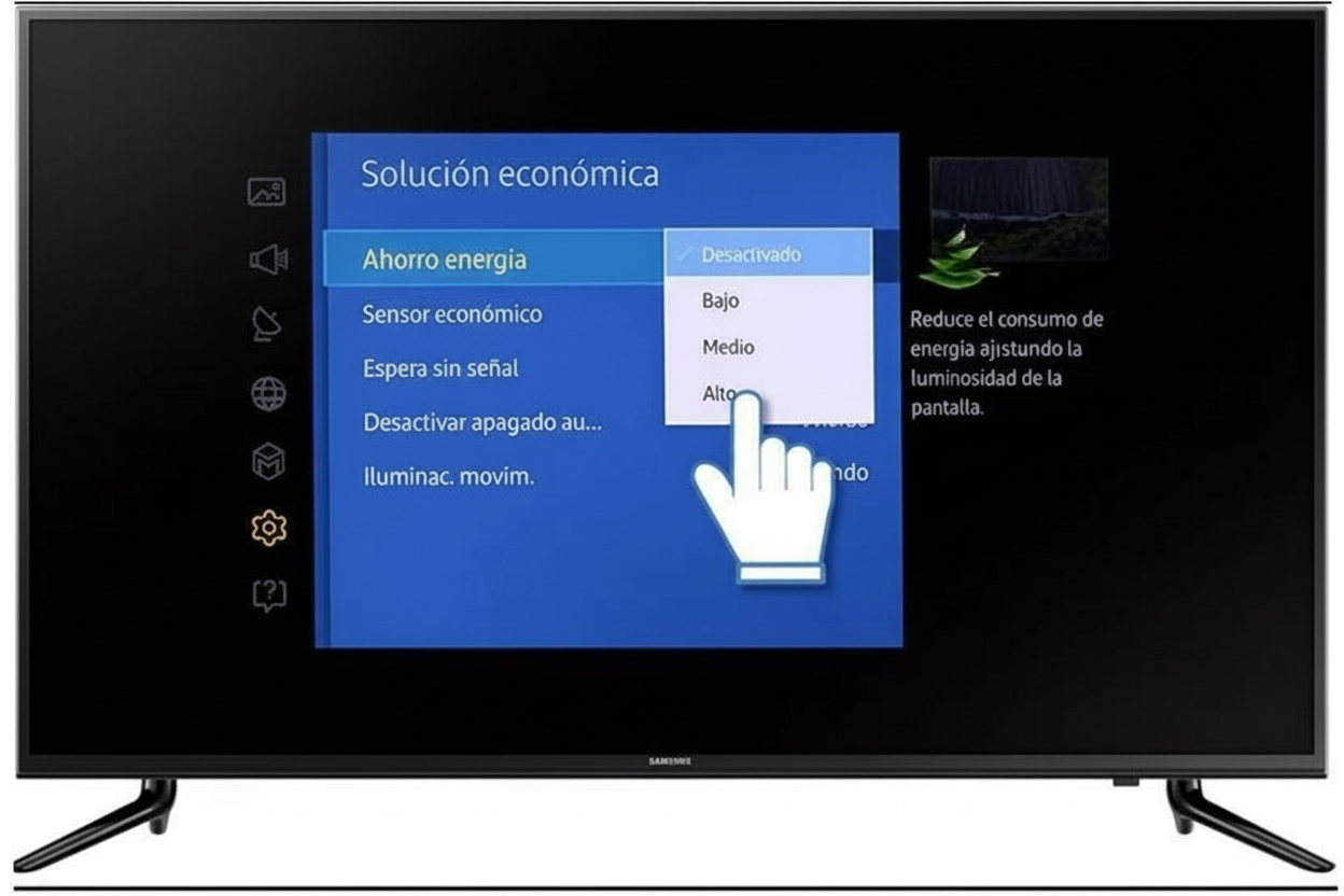 modo ahorro energia samsung