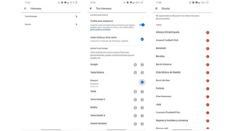 Cómo adaptar Google Discover con tus aficiones e intereses