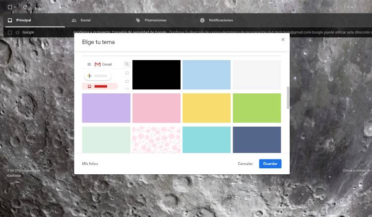 Temas para Gmail