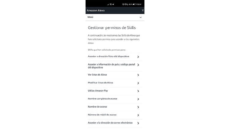 permisos alexa permisos alexa